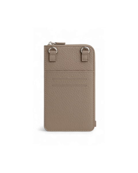 Palermo Leather Phonebag - Taupe