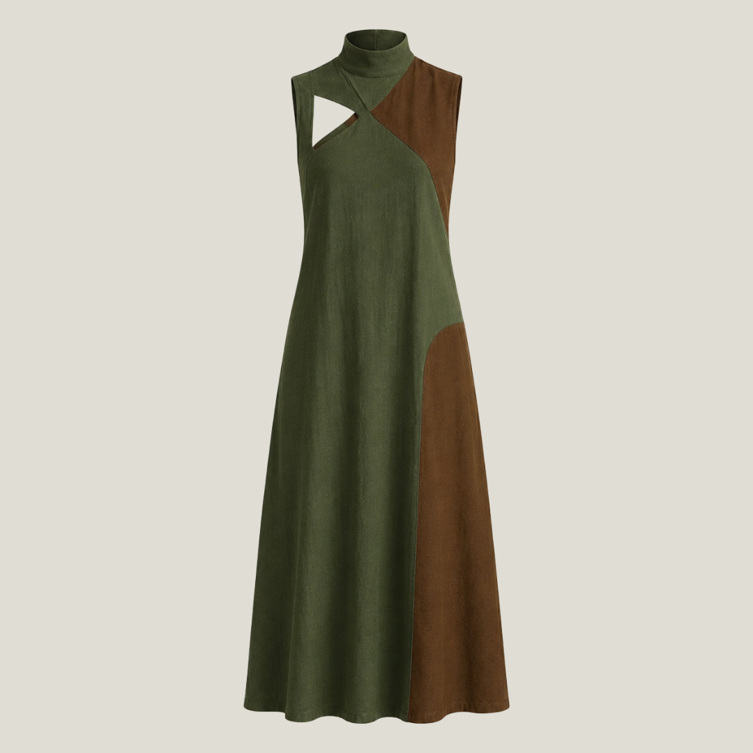 Colorblock Maxi Dress