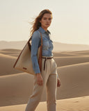 THE LEATHER-TRIMMED CANVAS TOTE