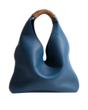 Solana Woven Handle Hobo Bag in Cowhide Leather