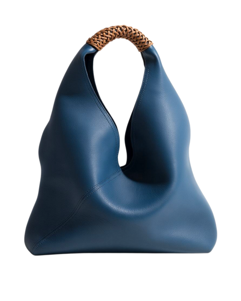 Solana Woven Handle Hobo Bag in Soleil Doux (Genuine Leather)