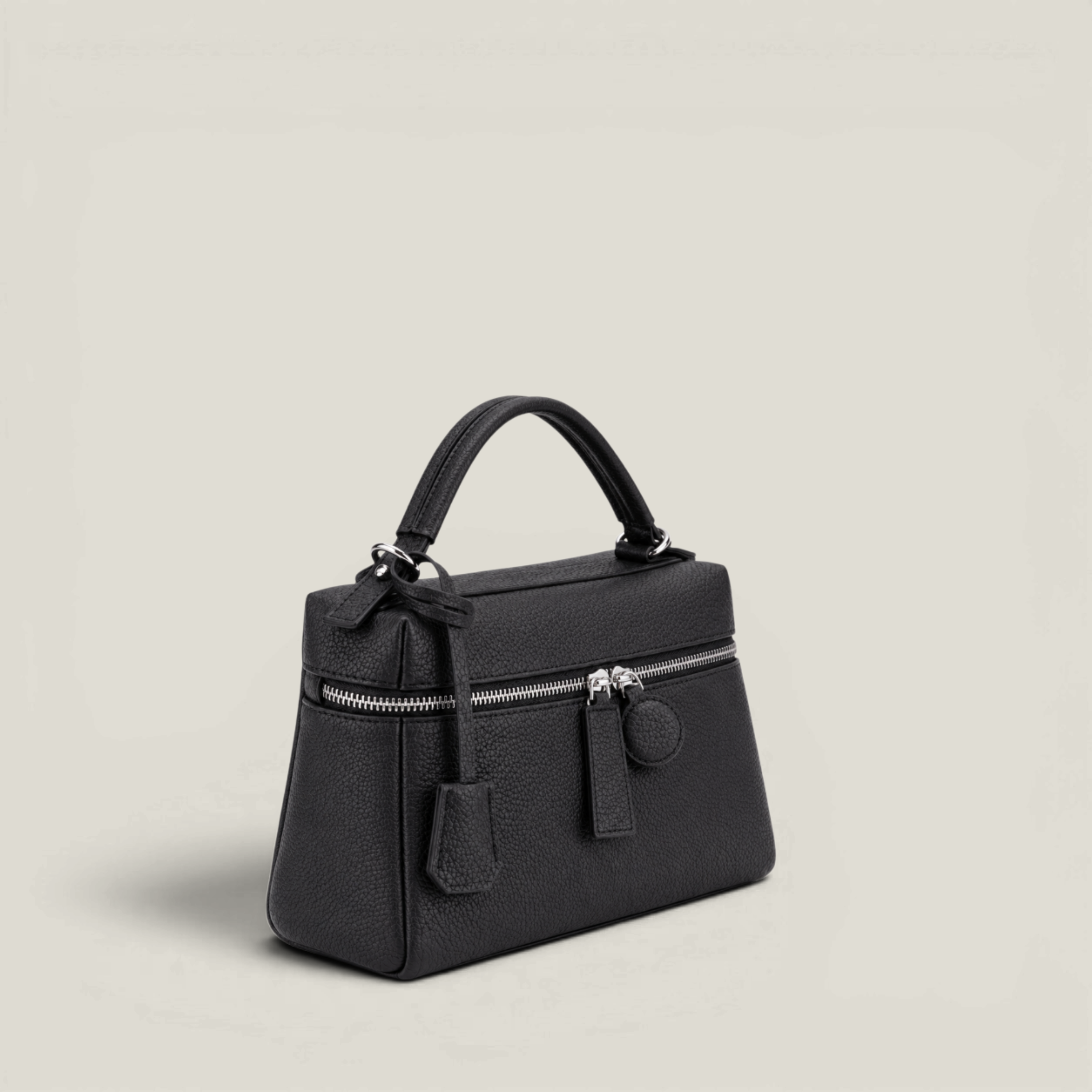 Le Zip-Top Pebbled Bag