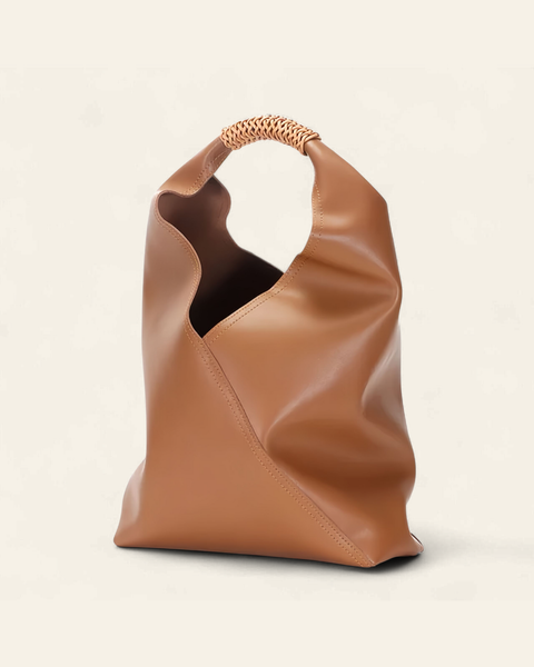 Solana Woven Handle Hobo Bag in Canela (Genuine Leather)