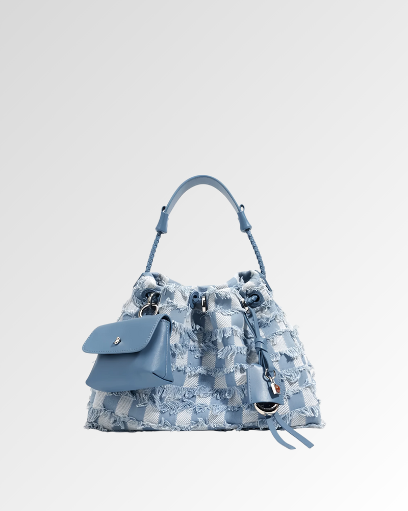 Bleu Tissé Bucket Bag