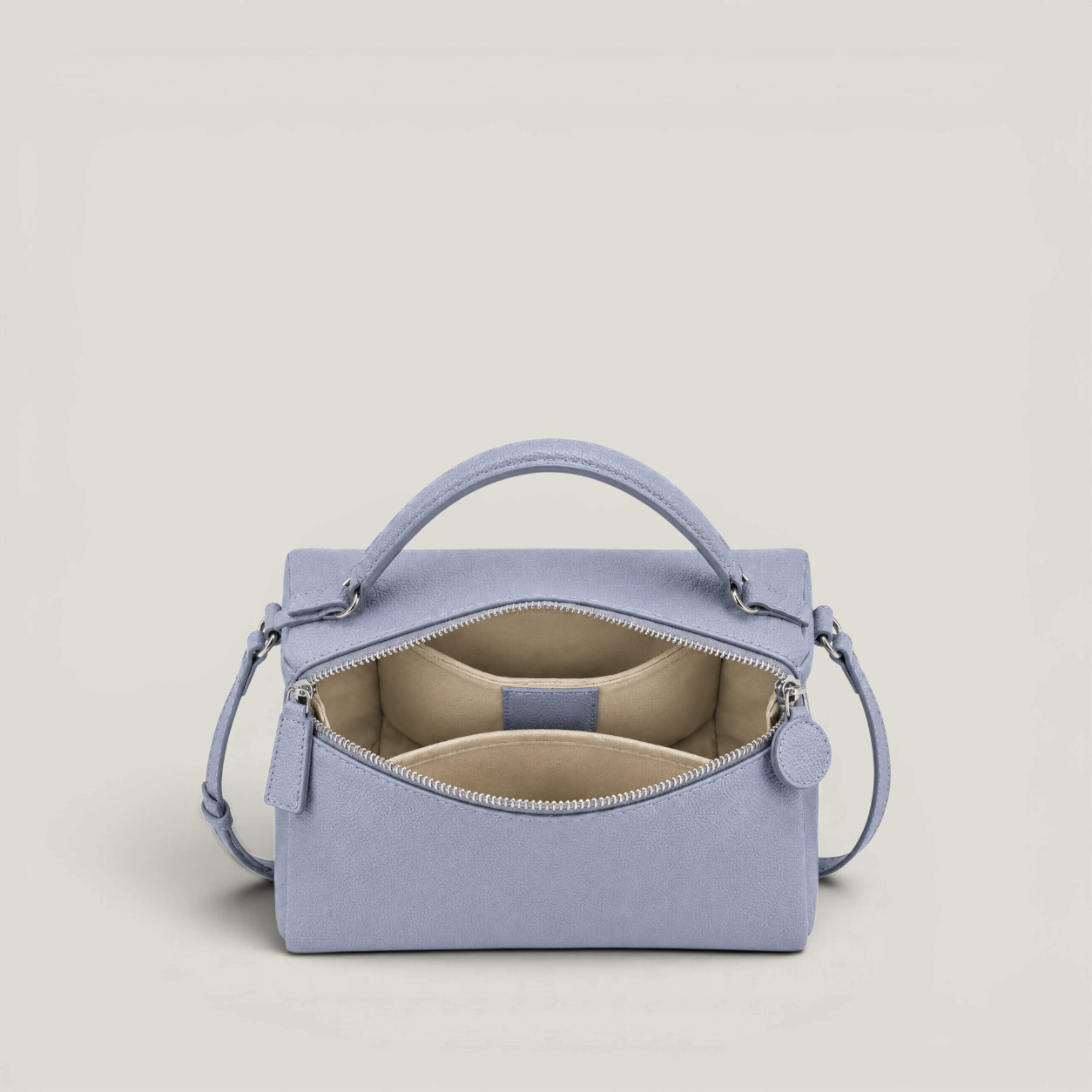 Le Zip-Top Pebbled Bag