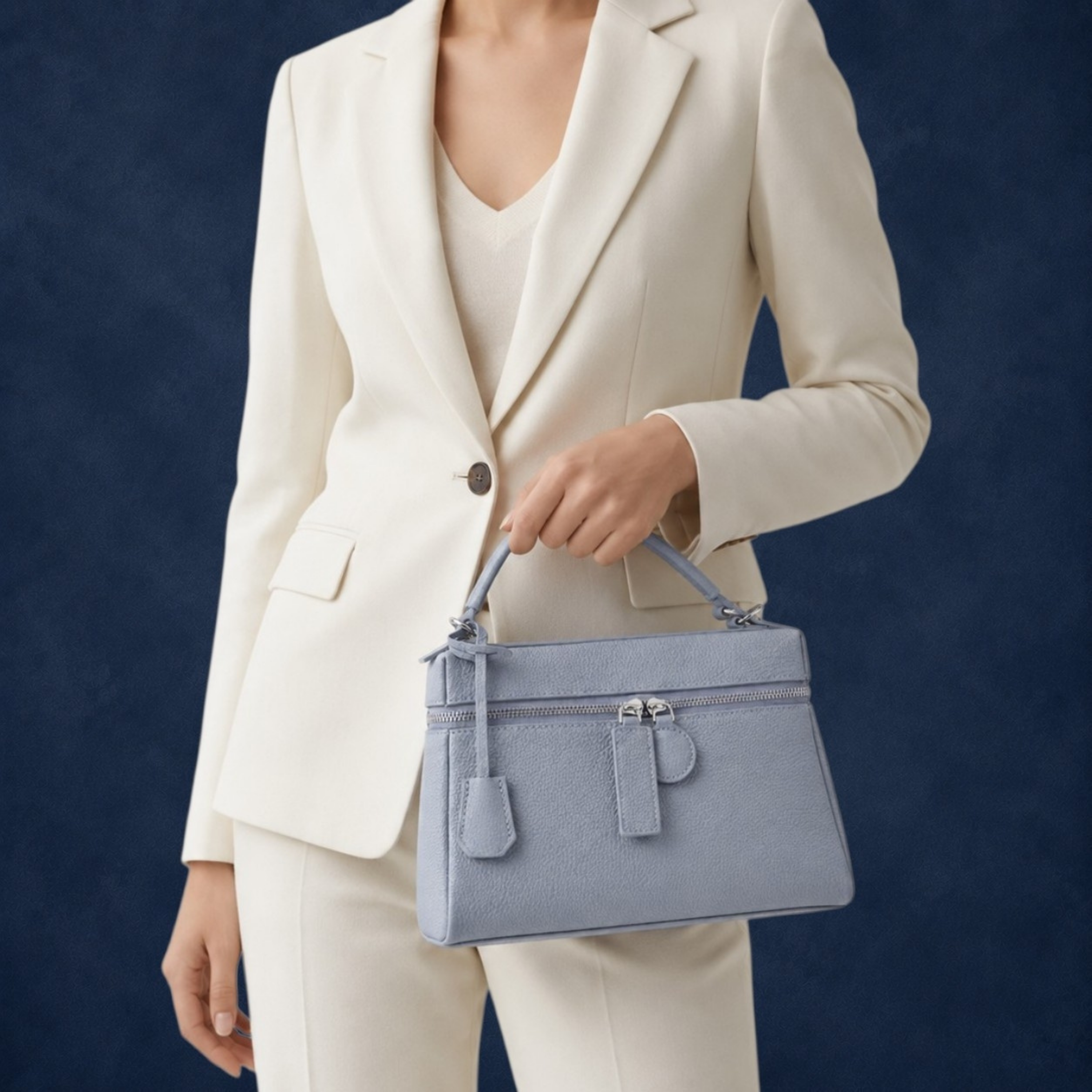 Le Zip-Top Pebbled Bag