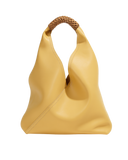 Solana Woven Handle Hobo Bag in Cowhide Leather