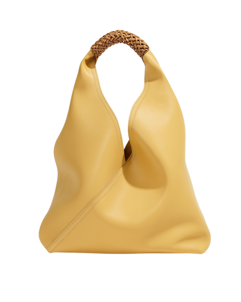 Solana Woven Handle Hobo Bag in Soleil Doux (Genuine Leather)