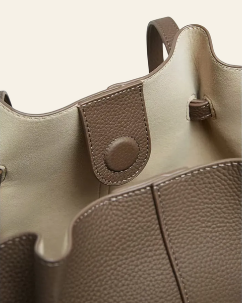 Vera Arc Tote in Truffle Brown (Genuine Leather)