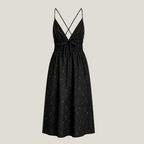 Eyelet Smocked Midi