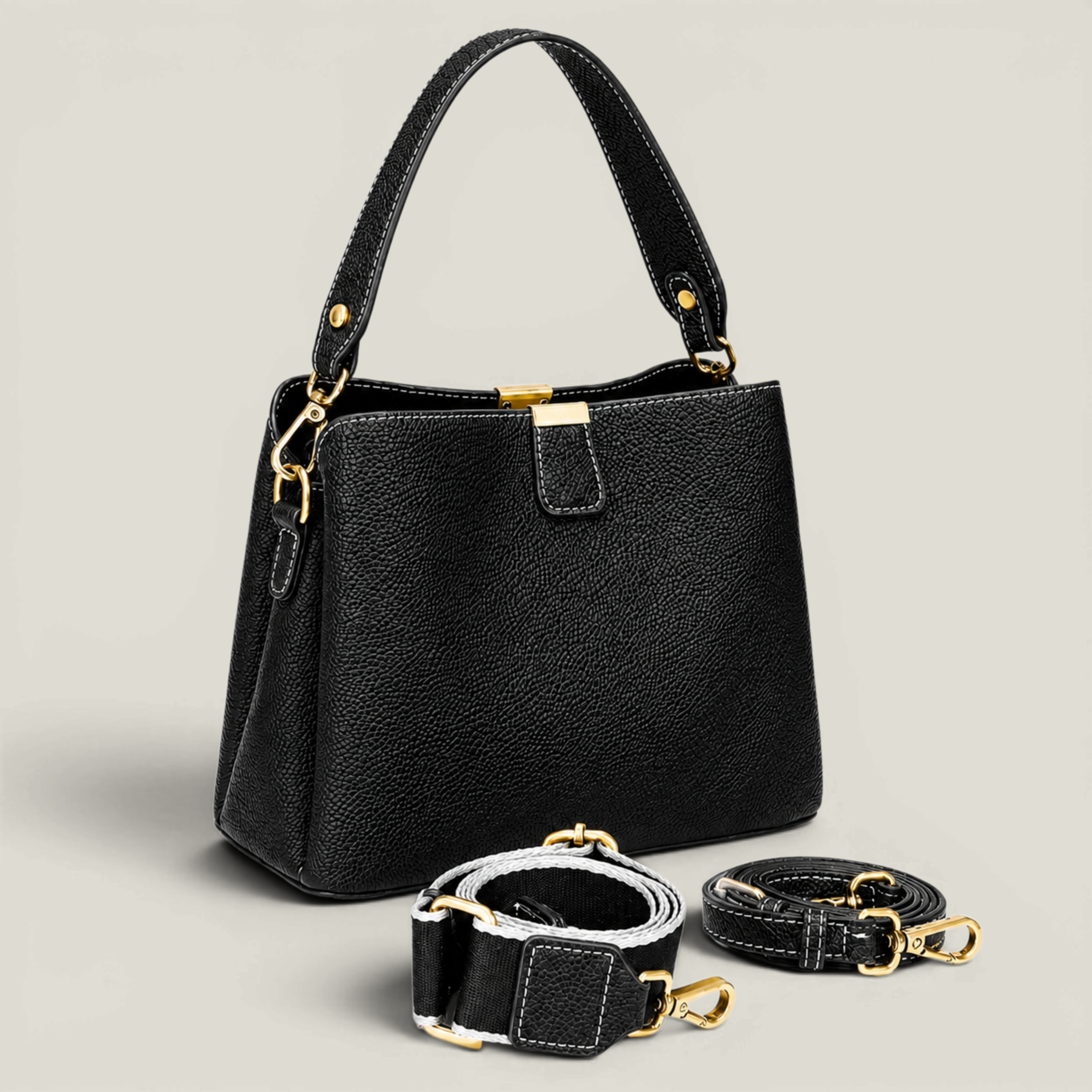 Le Trio Pebbled Bag