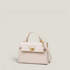 Croc-Embossed Top Handle Bag