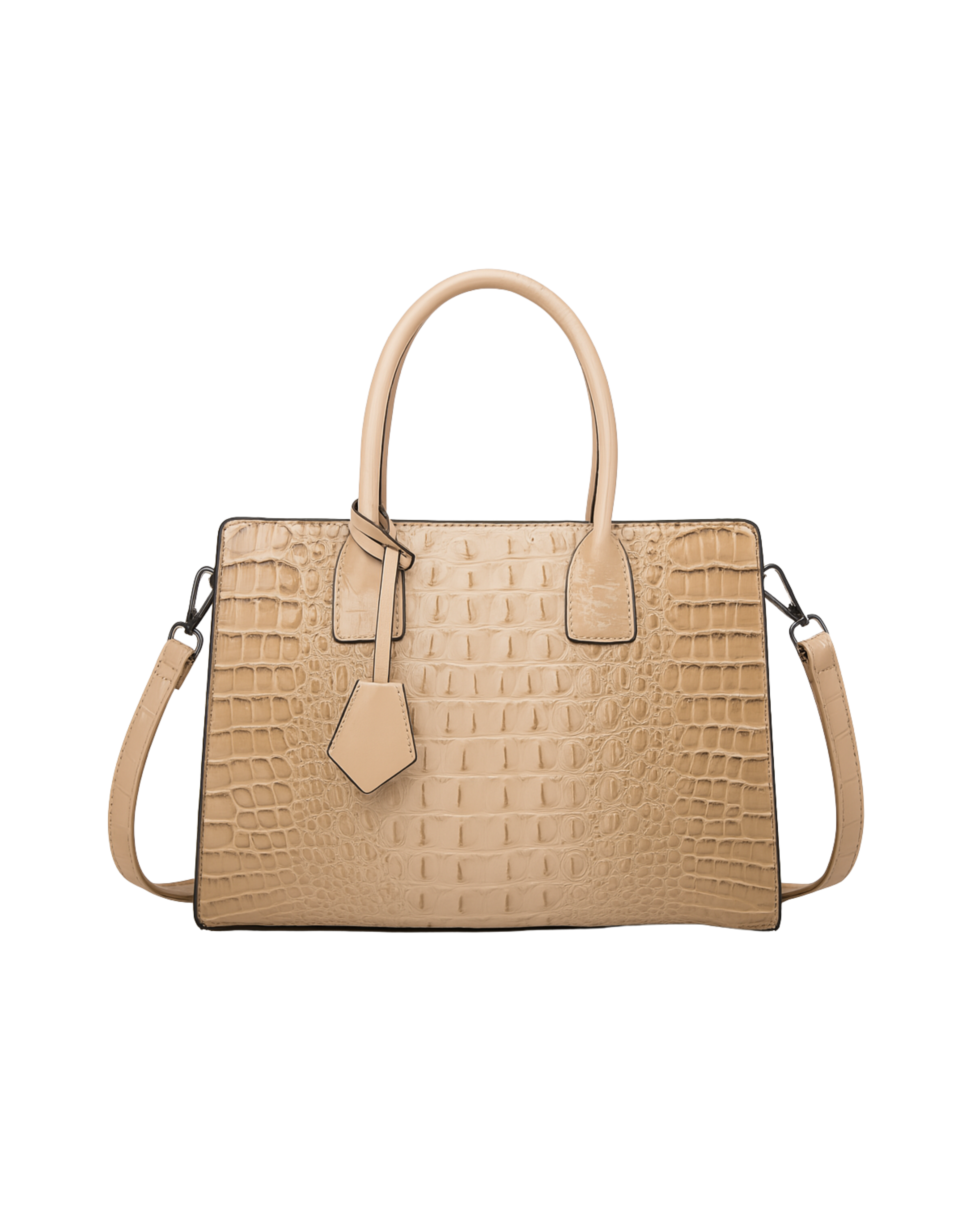 Siena Croc-Embossed Structured Tote