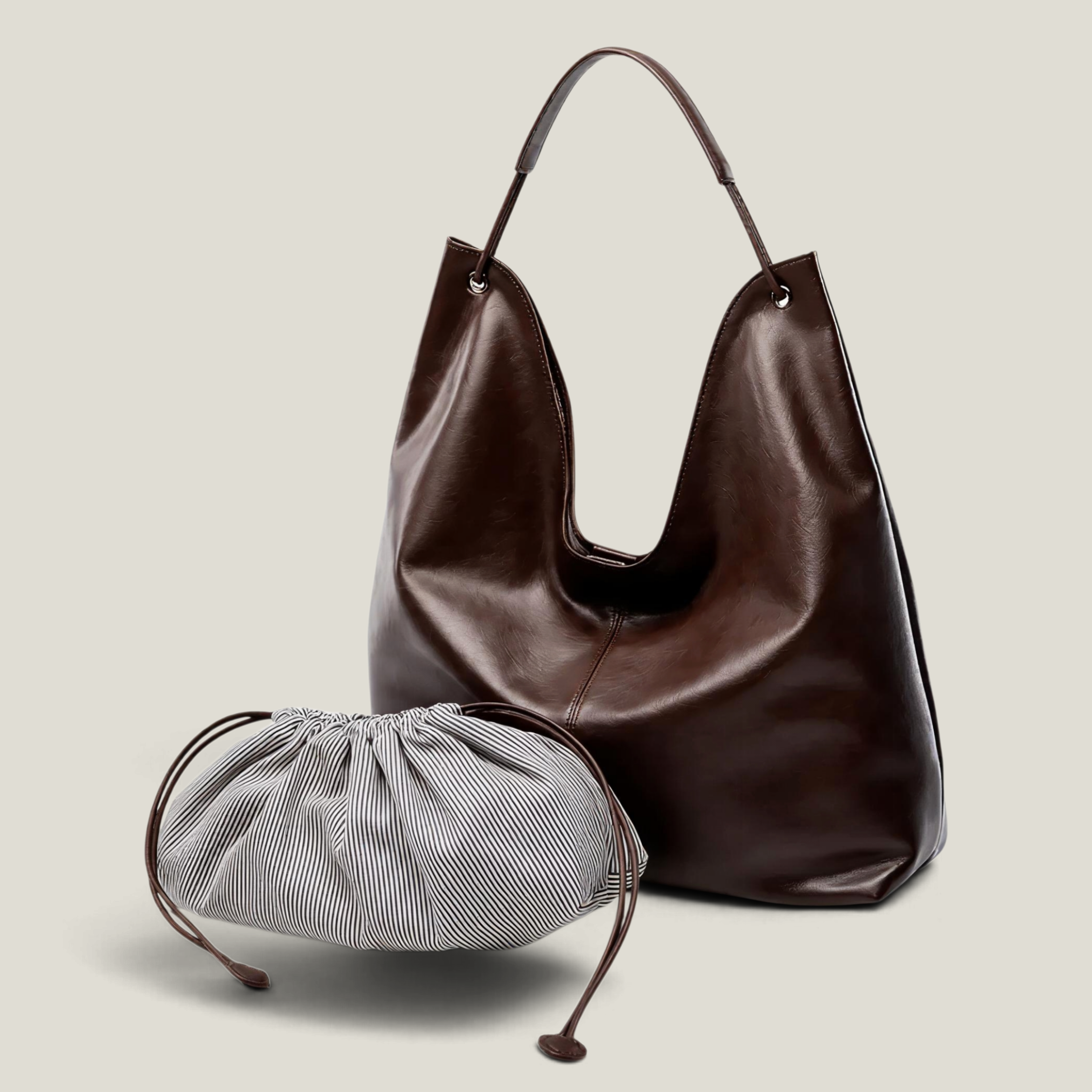 Vegetable-Tanned Hobo Bag
