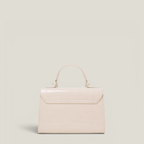 Croc-Embossed Top Handle Bag