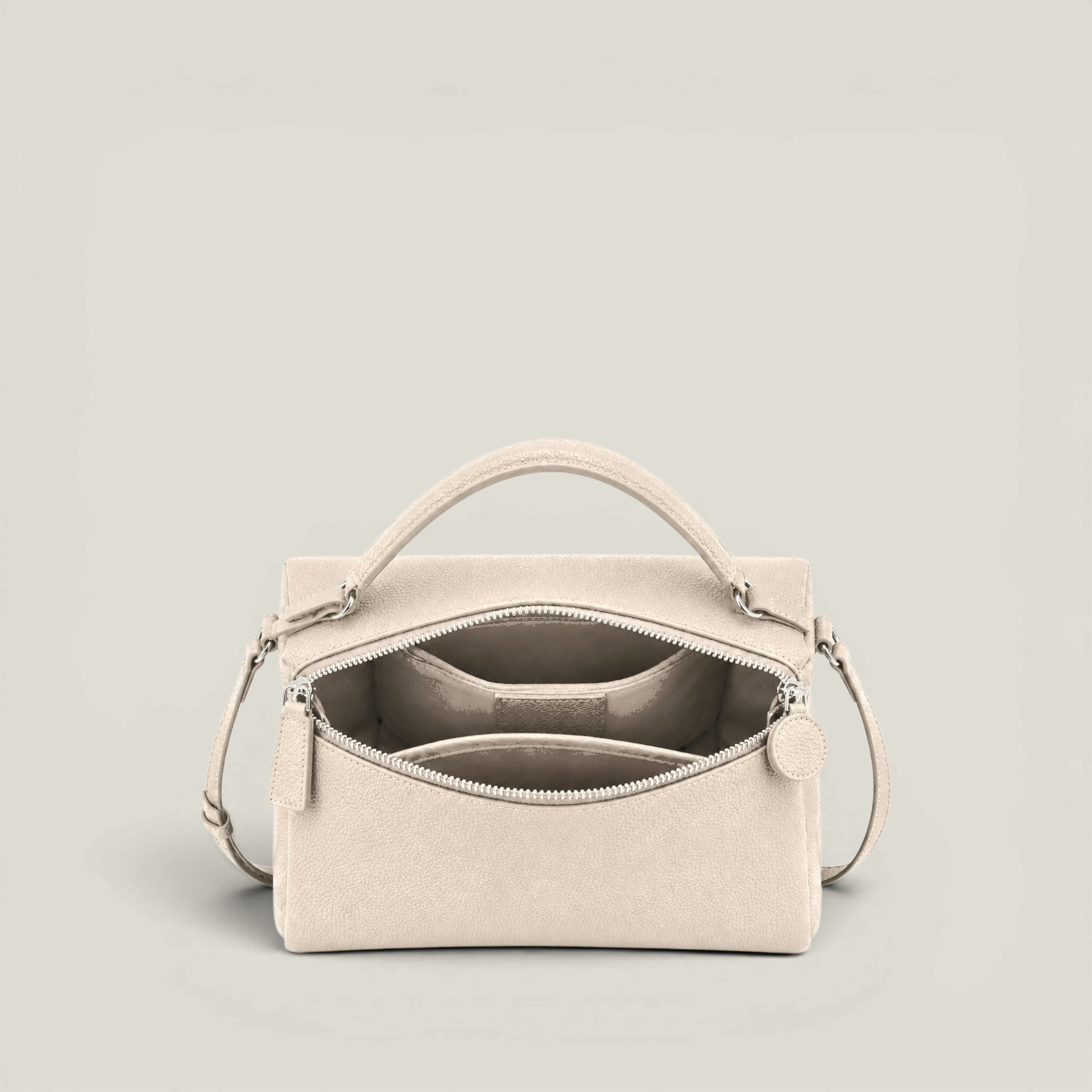 Le Zip-Top Pebbled Bag
