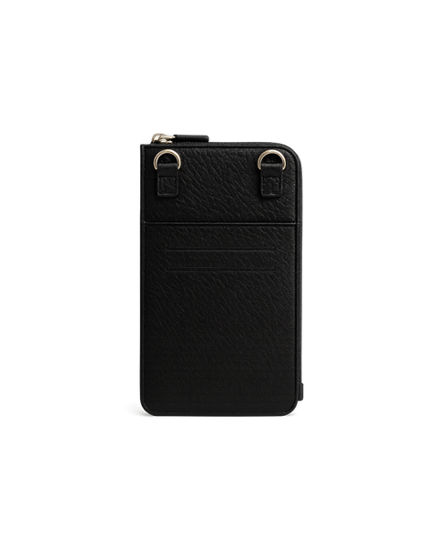 Palermo Leather Phonebag - Black