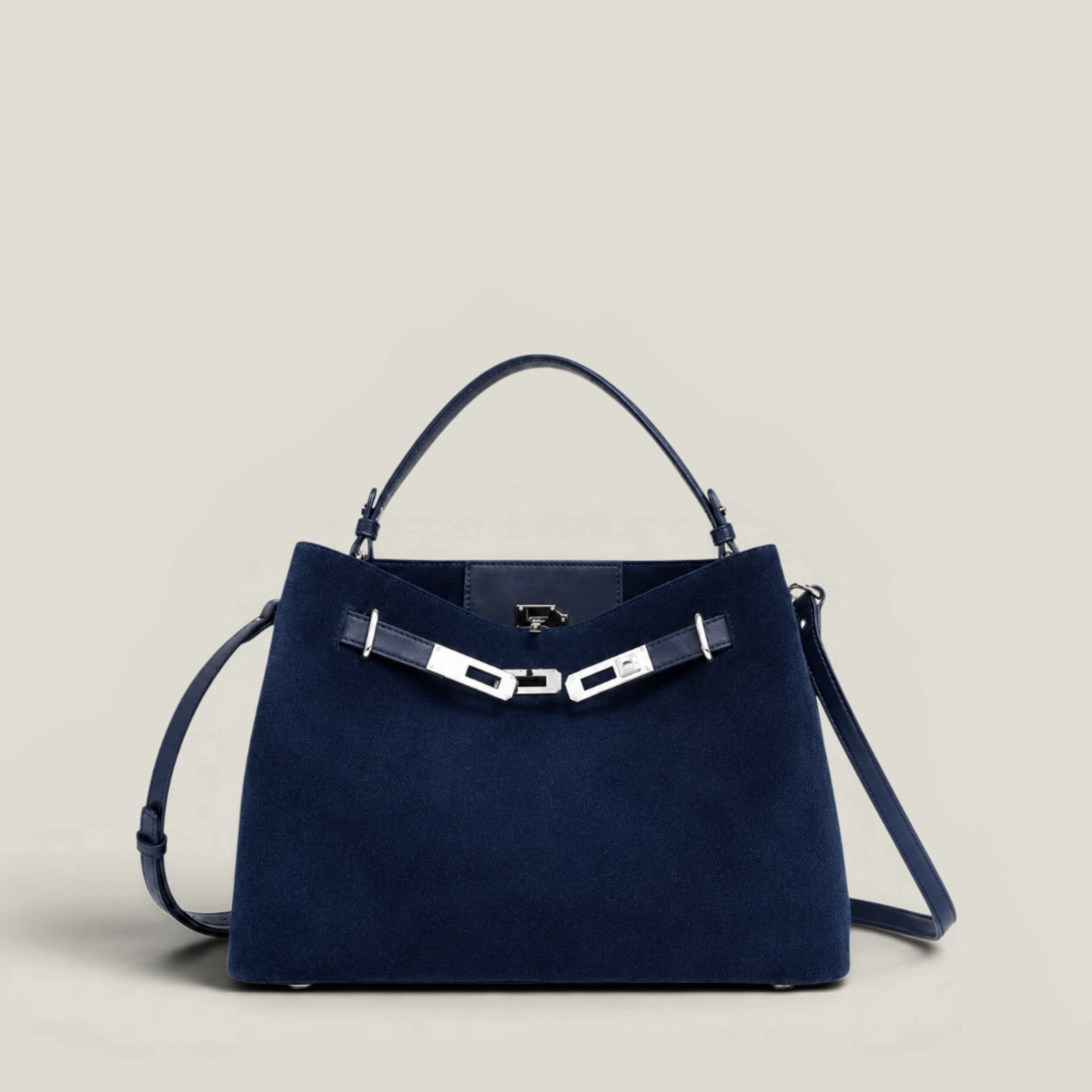 Versa-Carry Top Handle Bag in Suede