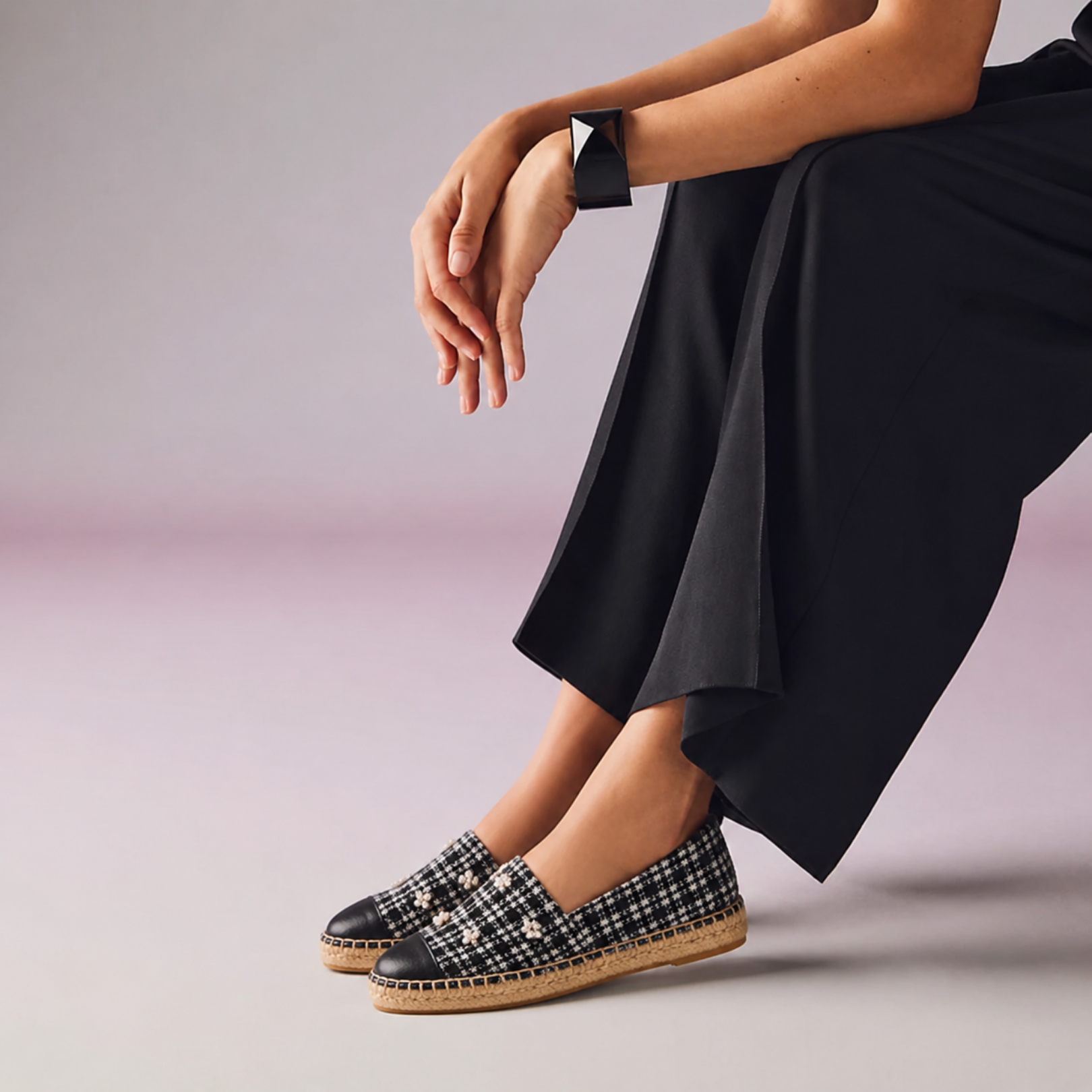 Coastal Tweed Pearl Espadrille