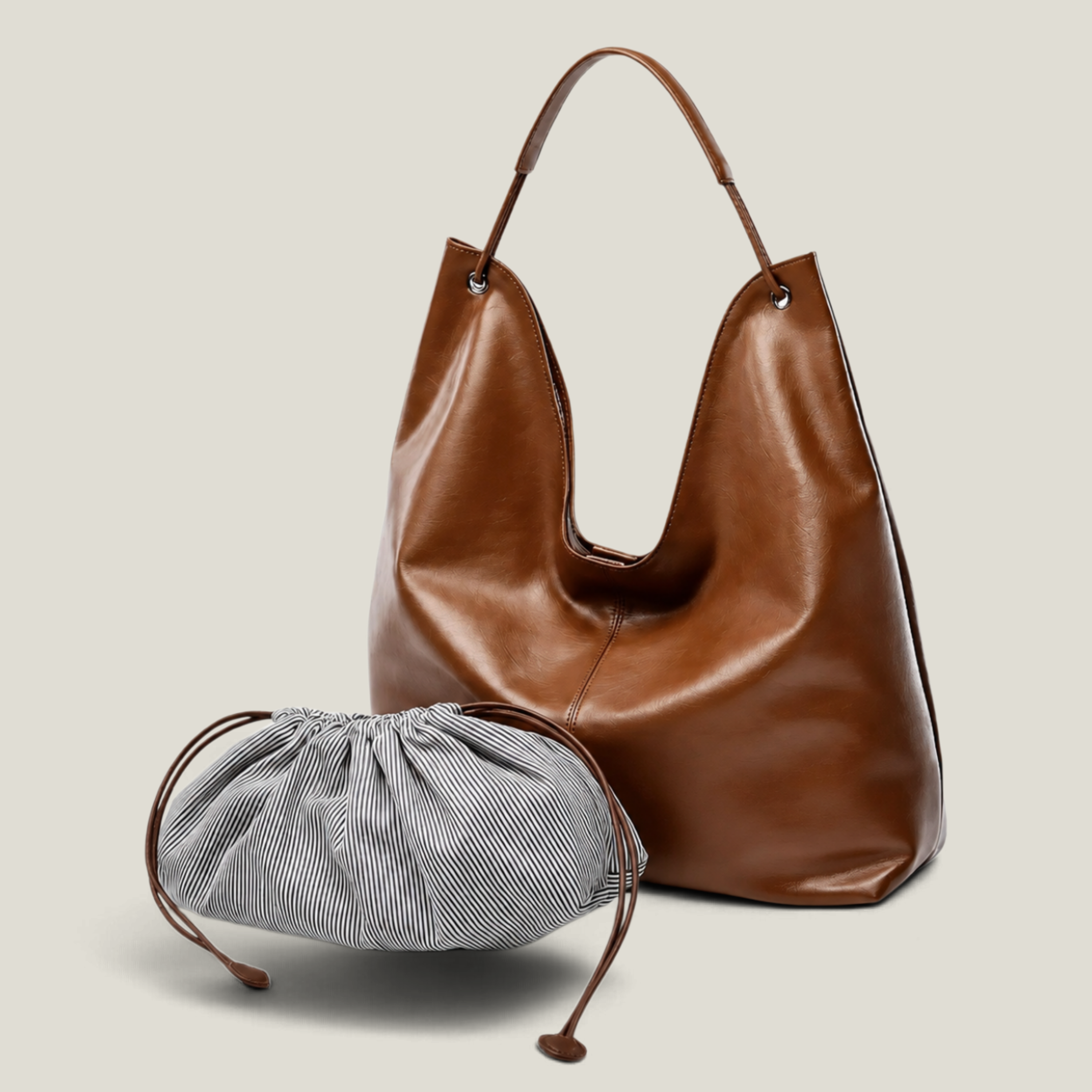 Vegetable-Tanned Hobo Bag