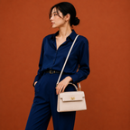 Croc-Embossed Top Handle Bag