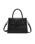 Amara Croc-Embossed Top Handle Bag (Vegan Leather)