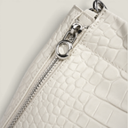 Croc-Embossed Commuter Handbag