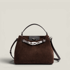 Versa-Carry Top Handle Bag in Suede