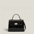Croc-Embossed Top Handle Bag