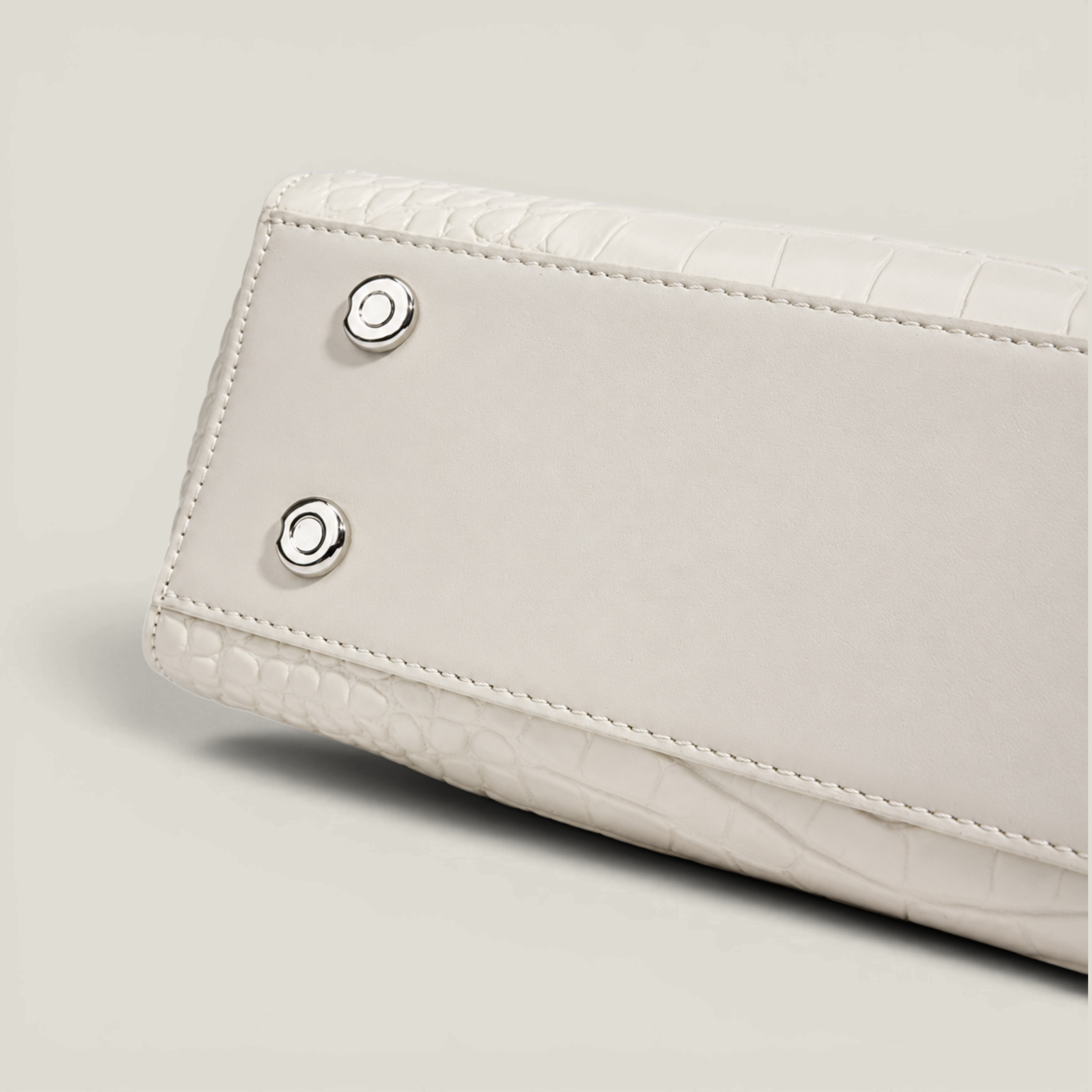Croc-Embossed Commuter Handbag