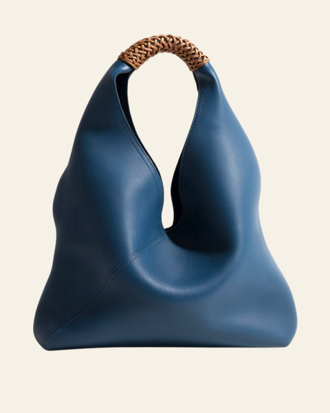 Solana Woven Handle Hobo Bag in Canela (Genuine Leather)