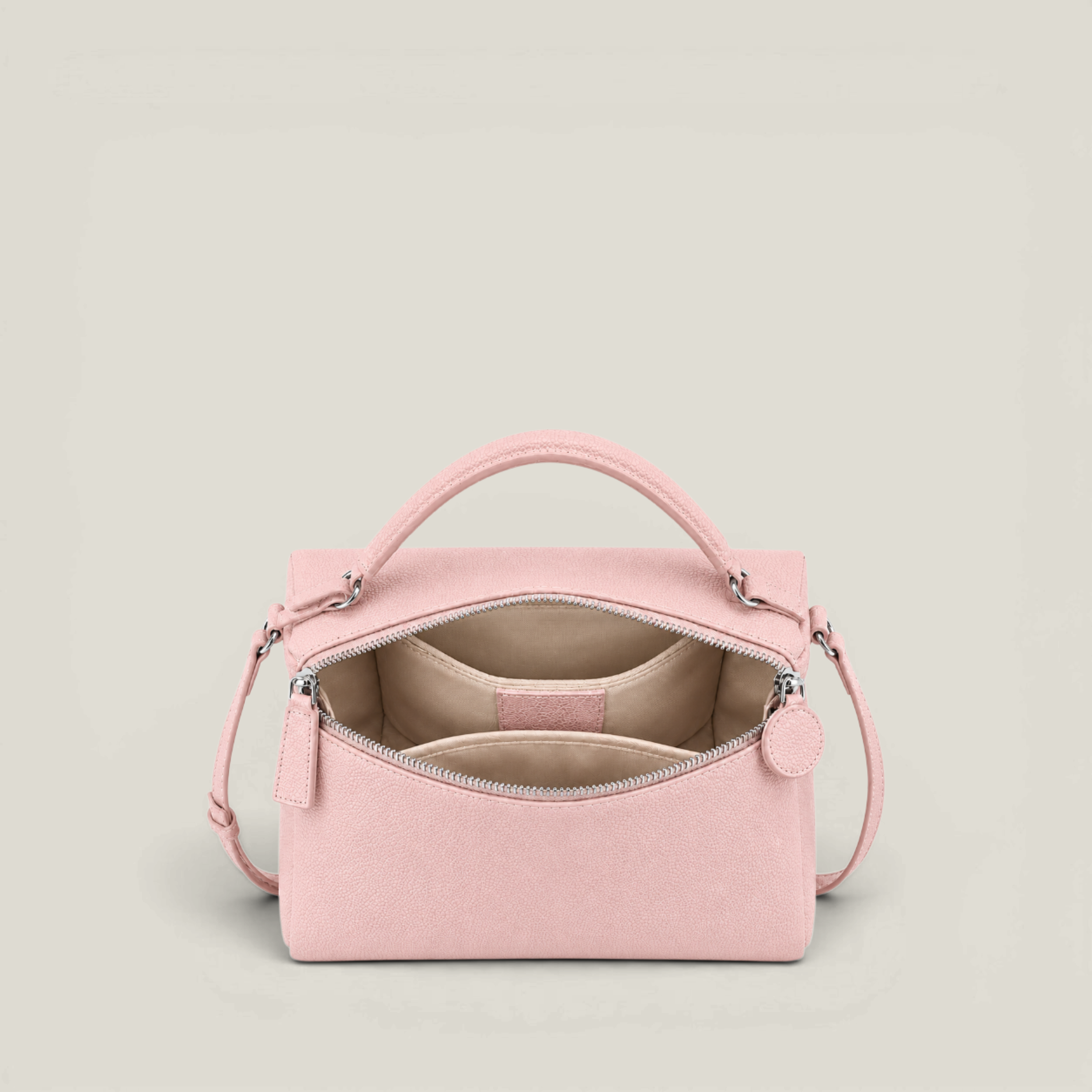 Le Zip-Top Pebbled Bag