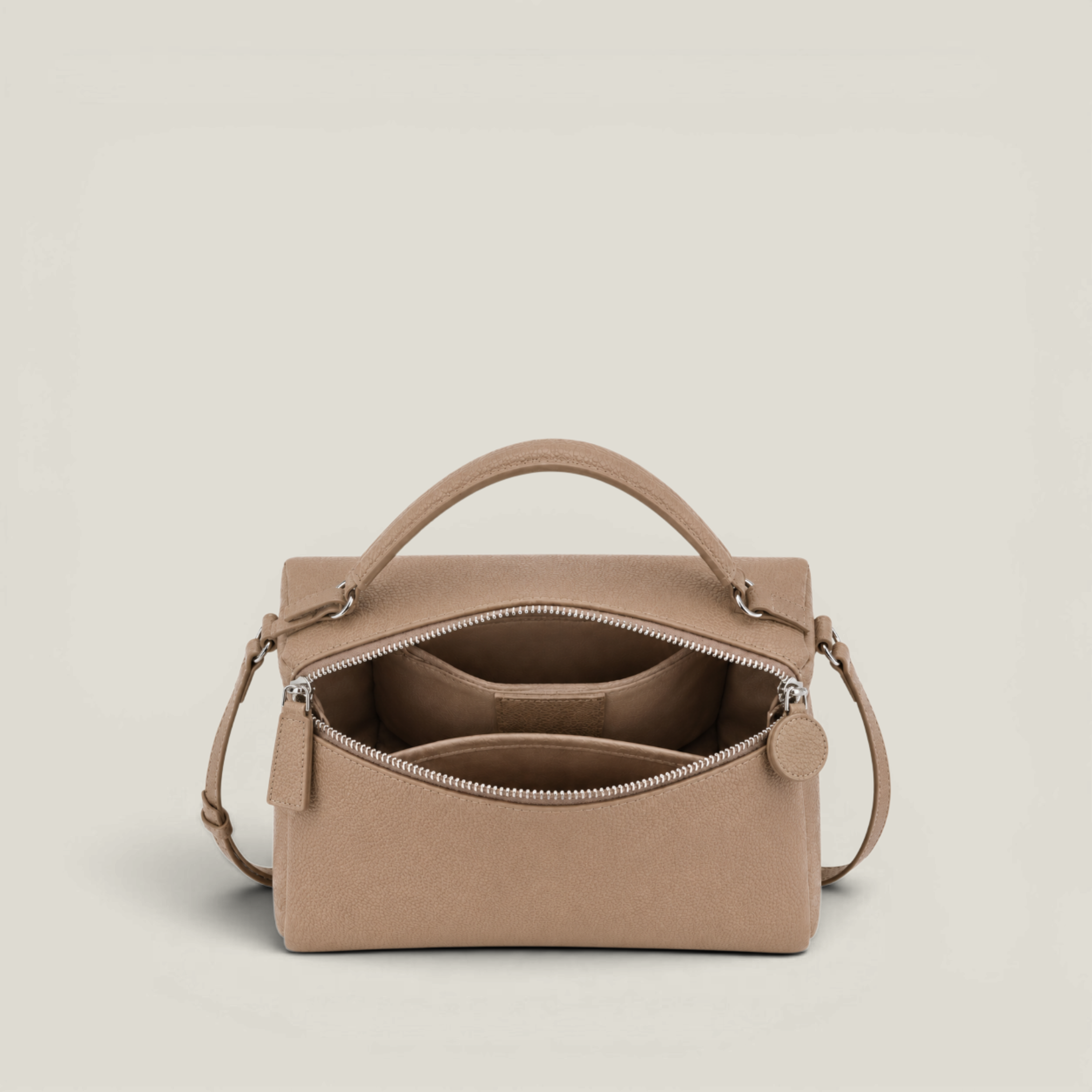 Le Zip-Top Pebbled Bag