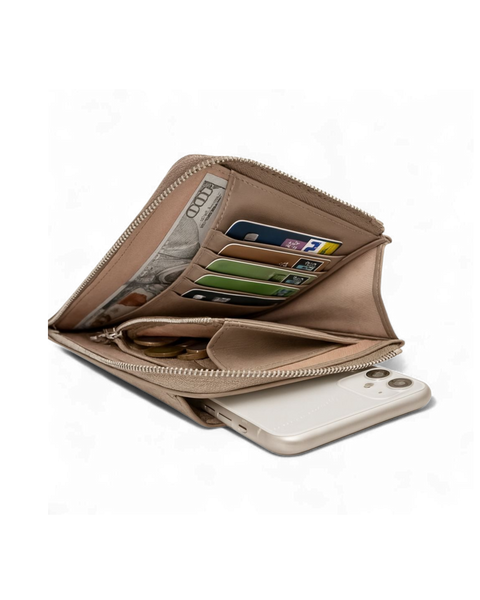 Palermo Leather Phonebag - Taupe