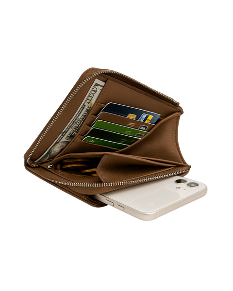 Palermo Leather Phonebag - Canela