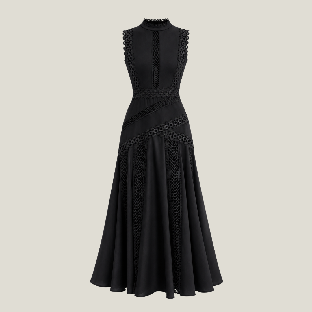 Lace-Trim Dress