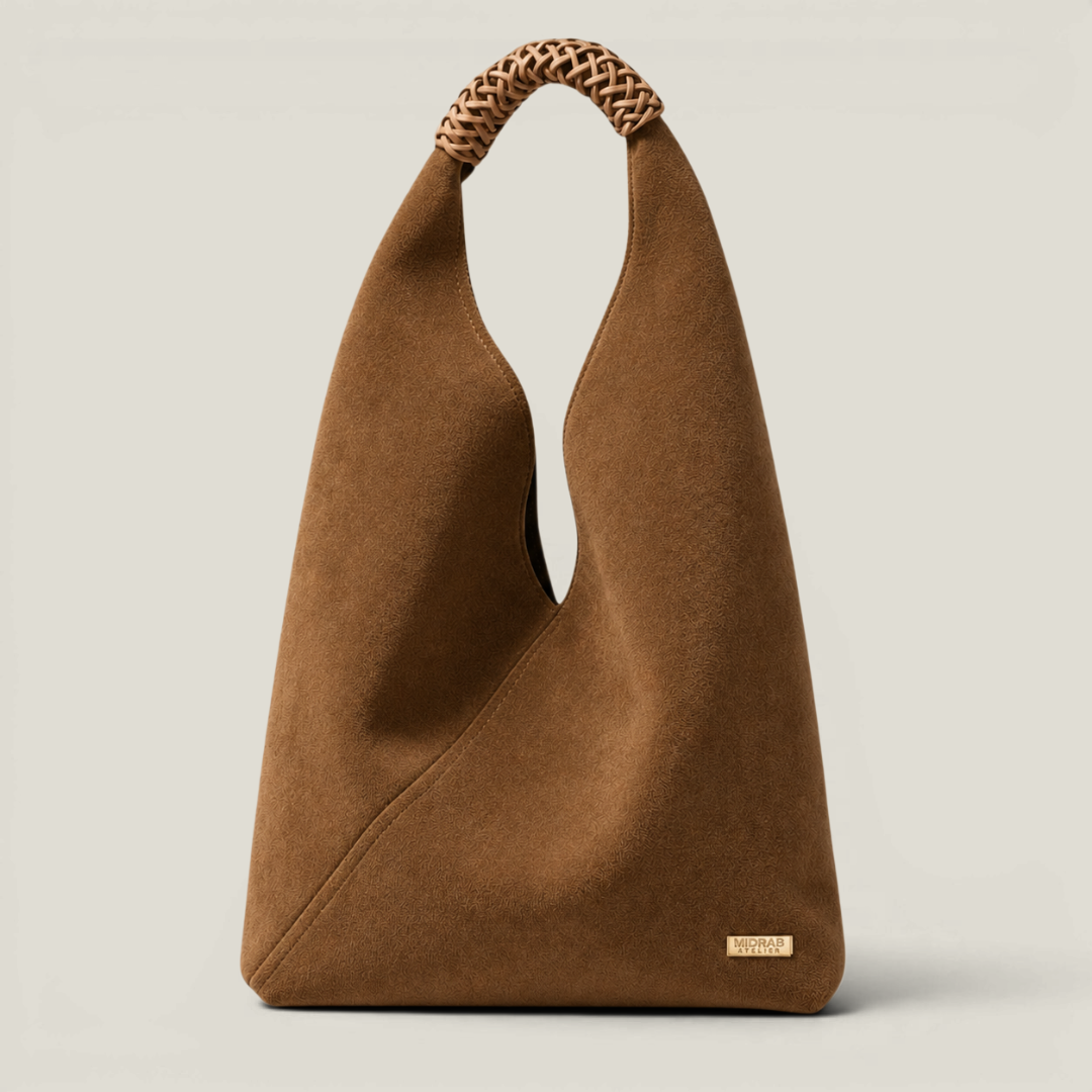 Knotted Arc Tote in Cowhide Suede